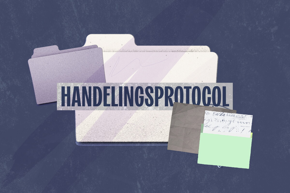 Afbeelding van een dossiermap met daarop Handelingsprotocol