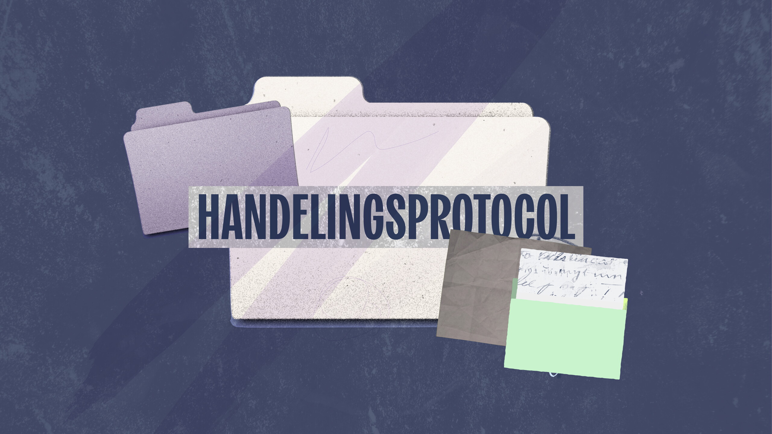 Afbeelding van een dossiermap met daarop Handelingsprotocol